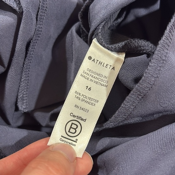 Athleta Brooklyn Textured Jumpsuit Blue Leopard Print One Piece - Picture 12 of 12